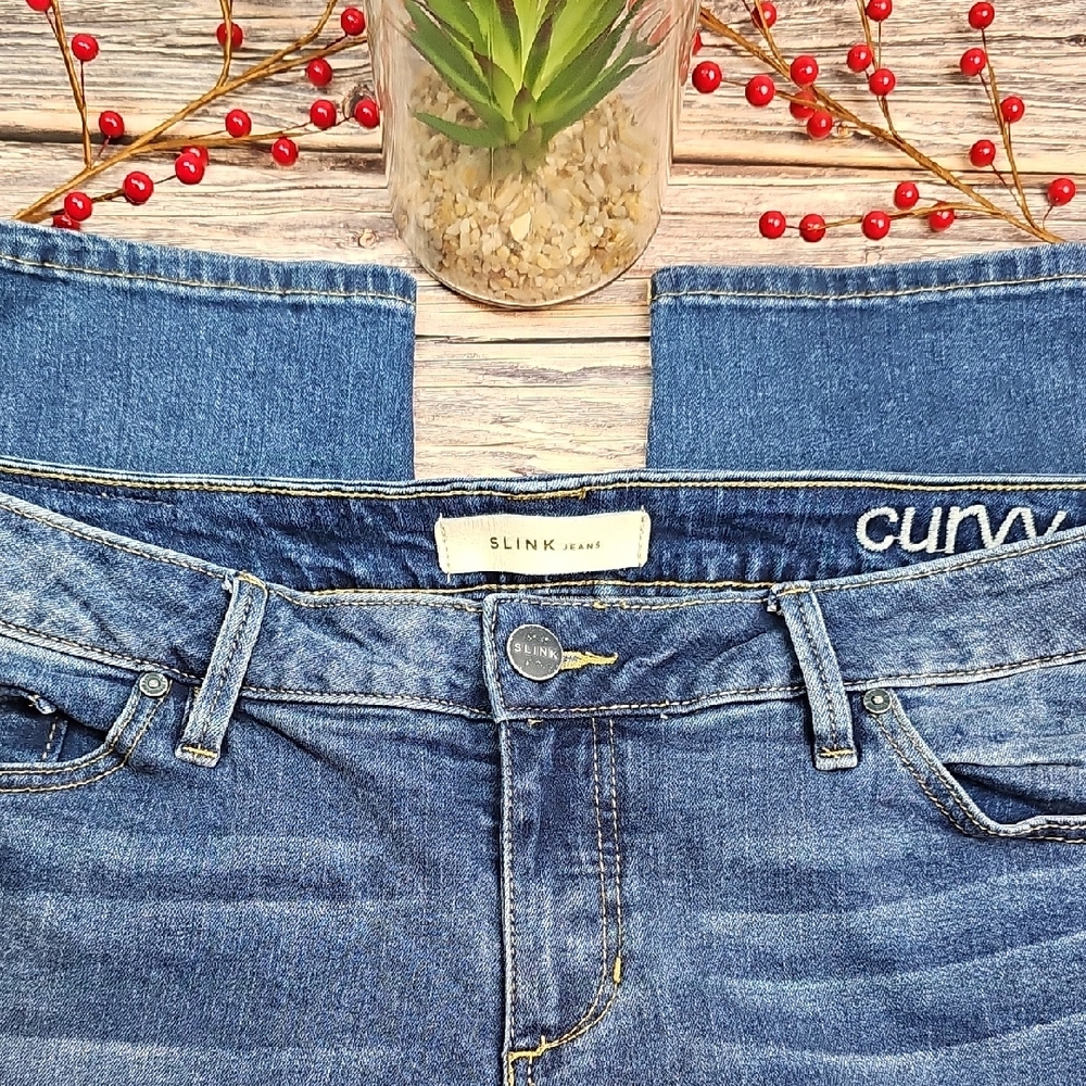 SLINK CURVY PREMIUM PLUS-SIZE DENIM BLIE JEANS